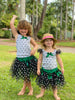 Green Lace Spotted Tulle Child's Set